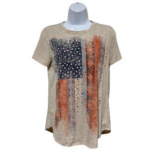 Maurices-Women's Small Pullover Top Short Sleeve Multi-Color Light Weight